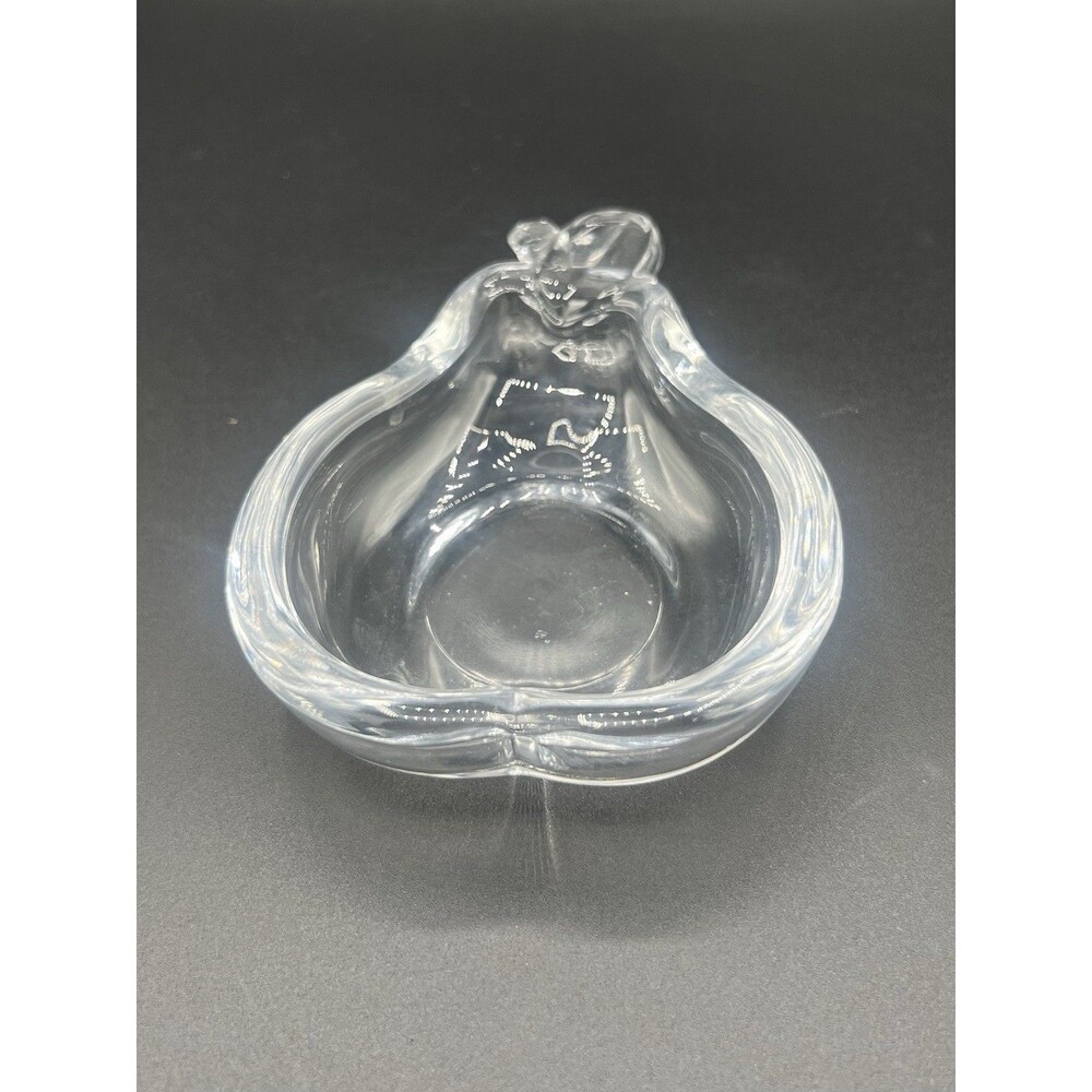 Art Vannes France Crystal Pear Ashtray, Trinket/Candy Dish, Paper Weight